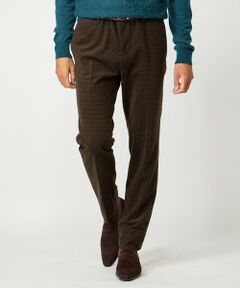 MEN'S BIGI / メンズビギ スラックス・ドレスパンツ | トリコットコーデュロイ千鳥格子プリントスラックスパンツ＜セットアップ対応＞