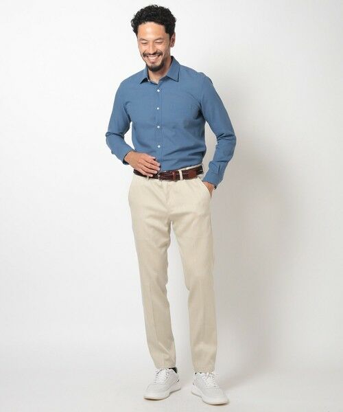 MEN'S BIGI / メンズビギ スラックス・ドレスパンツ | スラブデイム調ロイヤルオックスシャンブレースラックスパンツ | 詳細1