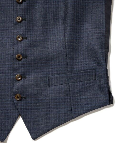 MEN'S BIGI / メンズビギ ベスト | ブライトインディゴ調チェックストレッチベスト＜スリーピース対応＞ | 詳細8