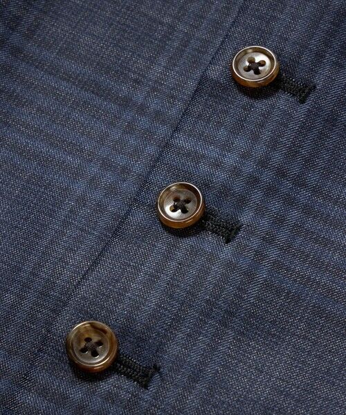 MEN'S BIGI / メンズビギ ベスト | ブライトインディゴ調チェックストレッチベスト＜スリーピース対応＞ | 詳細9