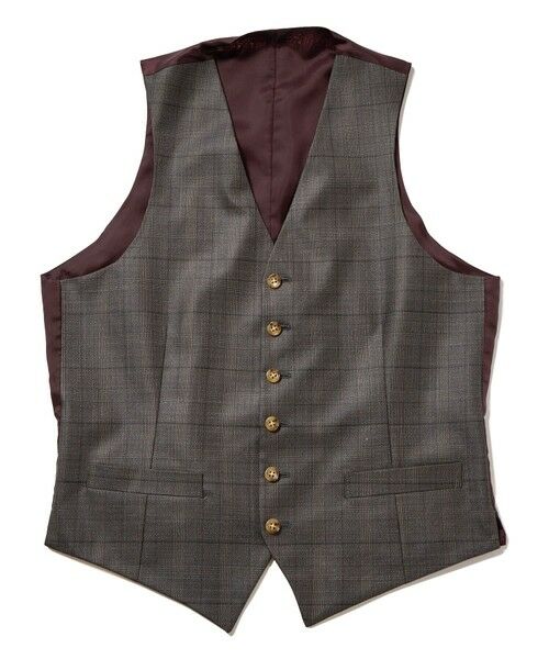MEN'S BIGI / メンズビギ ベスト | ブライト杢グレンチェックベスト＜スリーピース対応＞ | 詳細11