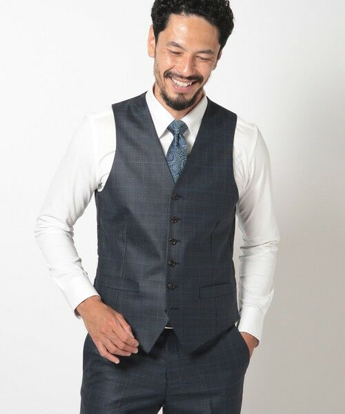 MEN'S BIGI / メンズビギ ベスト | ブライト杢グレンチェックベスト＜スリーピース対応＞ | 詳細13