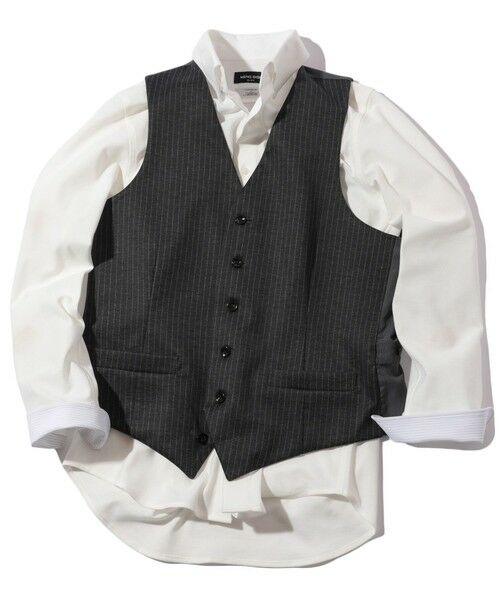 MEN'S BIGI / メンズビギ ベスト | 【ACTIVE TAILOR】エクストラTRジャージプリントベスト＜スリーピース対応＞（グレー）