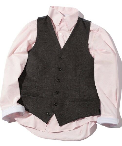 MEN'S BIGI / メンズビギ ベスト | 【ACTIVE TAILOR】エクストラTRジャージプリントベスト＜スリーピース対応＞（ブラウン）