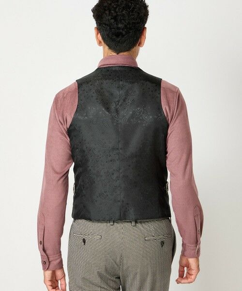 MEN'S BIGI / メンズビギ ベスト | トリコットコーデュロイ千鳥格子プリントベスト | 詳細3
