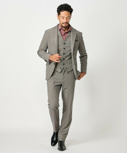 MEN'S BIGI / メンズビギ ベスト | トリコットコーデュロイ千鳥格子プリントベスト | 詳細6