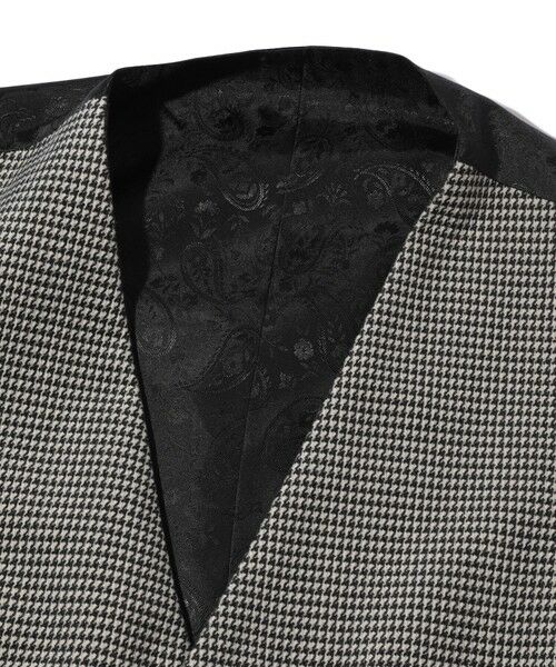 MEN'S BIGI / メンズビギ ベスト | トリコットコーデュロイ千鳥格子プリントベスト | 詳細9