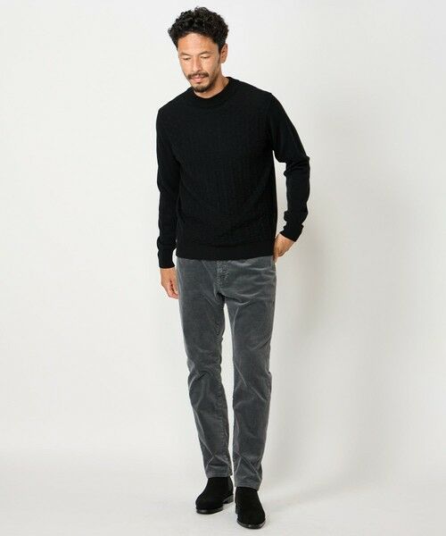 MEN'S BIGI / メンズビギ ニット・セーター | ランダムヘリンボン編み12Gジャカードニット | 詳細10