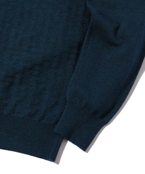 MEN'S BIGI / メンズビギ ニット・セーター | ランダムヘリンボン編み12Gジャカードハイネックニット | 詳細16