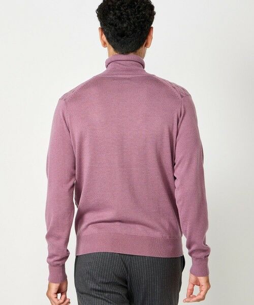 MEN'S BIGI / メンズビギ ニット・セーター | ランダムヘリンボン編み12Gジャカードハイネックニット | 詳細22