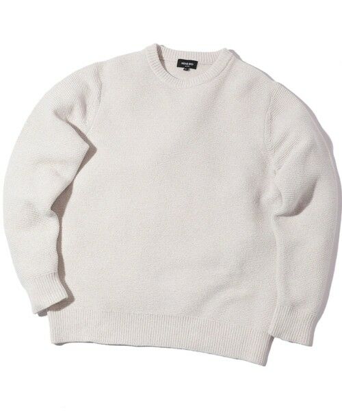 MEN'S BIGI / メンズビギ ニット・セーター | 7G撚糸モールガーターニット（オフホワイト）