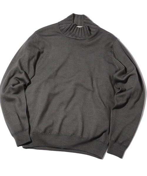 MEN'S BIGI / メンズビギ ニット・セーター | 【FILIPPO DE LAURENTIIS】12G天竺ハイゲージニット（グレー）