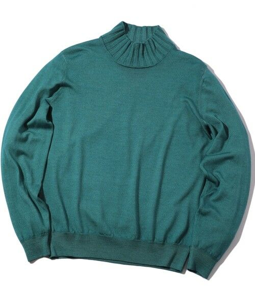 MEN'S BIGI / メンズビギ ニット・セーター | 【FILIPPO DE LAURENTIIS】12G天竺ハイゲージニット（ターコイズ）