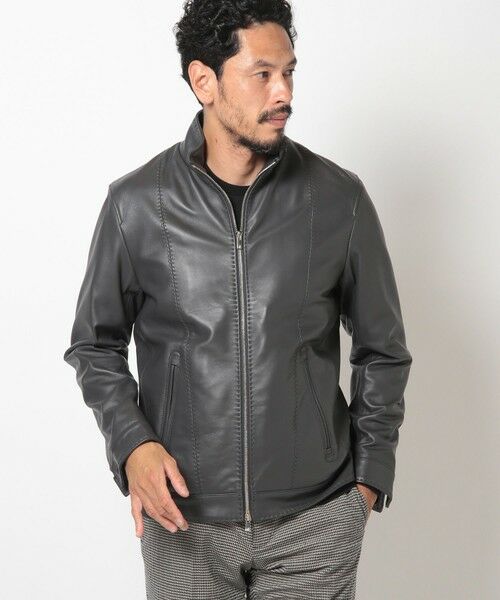 MEN'S BIGI / メンズビギ レザーブルゾン・ジャケット | クロームタンニングレザージャケット | 詳細1