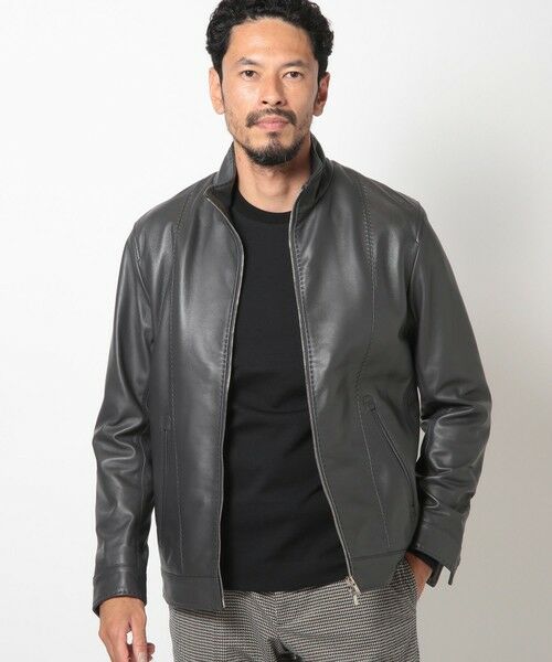 MEN'S BIGI / メンズビギ レザーブルゾン・ジャケット | クロームタンニングレザージャケット | 詳細2