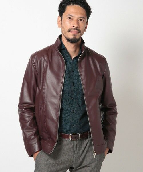MEN'S BIGI / メンズビギ レザーブルゾン・ジャケット | クロームタンニングレザージャケット | 詳細30