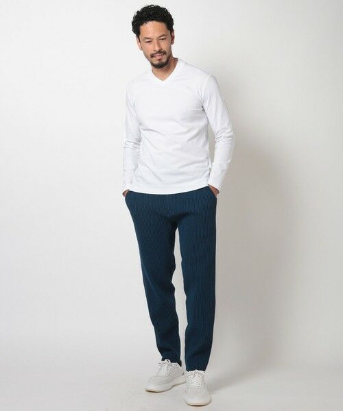 MEN'S BIGI / メンズビギ Tシャツ | 【ACTIVE TAILOR】シルケットスムースVネックロングTシャツ | 詳細2