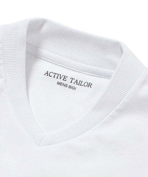 MEN'S BIGI / メンズビギ Tシャツ | 【ACTIVE TAILOR】シルケットスムースVネックロングTシャツ | 詳細3