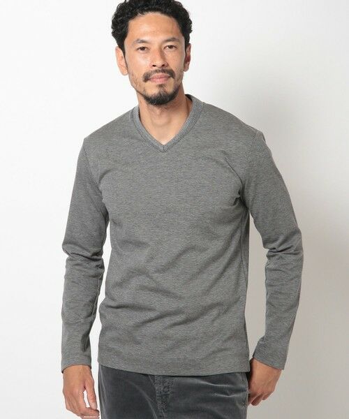 MEN'S BIGI / メンズビギ Tシャツ | 【ACTIVE TAILOR】シルケットスムースVネックロングTシャツ | 詳細5