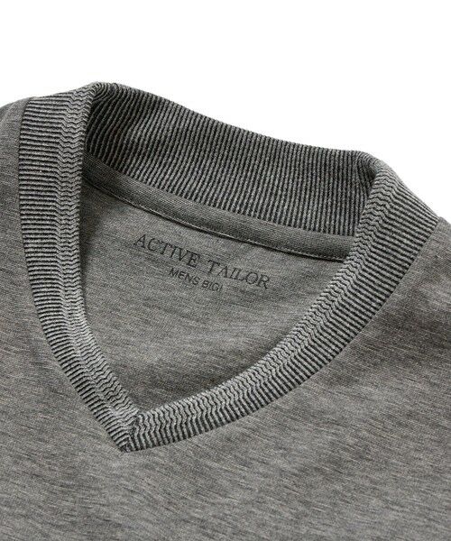 MEN'S BIGI / メンズビギ Tシャツ | 【ACTIVE TAILOR】シルケットスムースVネックロングTシャツ | 詳細9