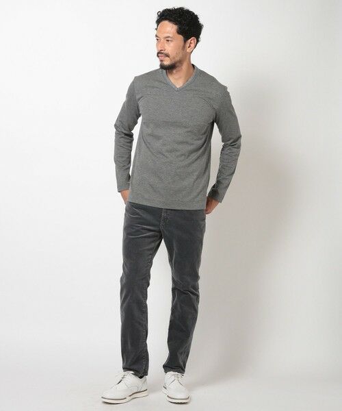 MEN'S BIGI / メンズビギ Tシャツ | 【ACTIVE TAILOR】シルケットスムースVネックロングTシャツ | 詳細8