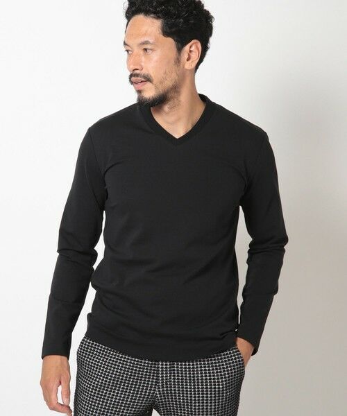 MEN'S BIGI / メンズビギ Tシャツ | 【ACTIVE TAILOR】シルケットスムースVネックロングTシャツ | 詳細12