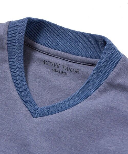 MEN'S BIGI / メンズビギ Tシャツ | 【ACTIVE TAILOR】シルケットスムースVネックロングTシャツ | 詳細18