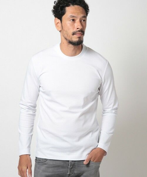 MEN'S BIGI / メンズビギ Tシャツ | 【ACTIVE TAILOR】シルケットスムースクルーネックロングTシャツ | 詳細1