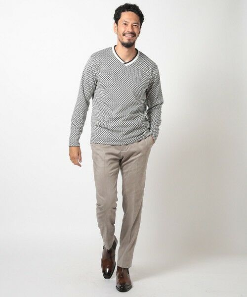 MEN'S BIGI / メンズビギ Tシャツ | フクレジャカードVネックカットソー | 詳細2