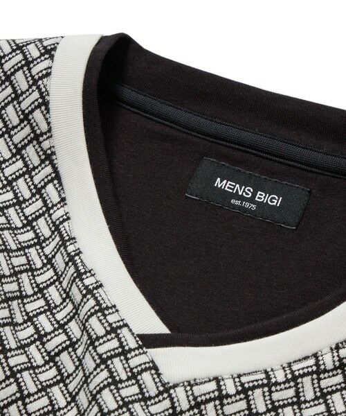 MEN'S BIGI / メンズビギ Tシャツ | フクレジャカードVネックカットソー | 詳細3