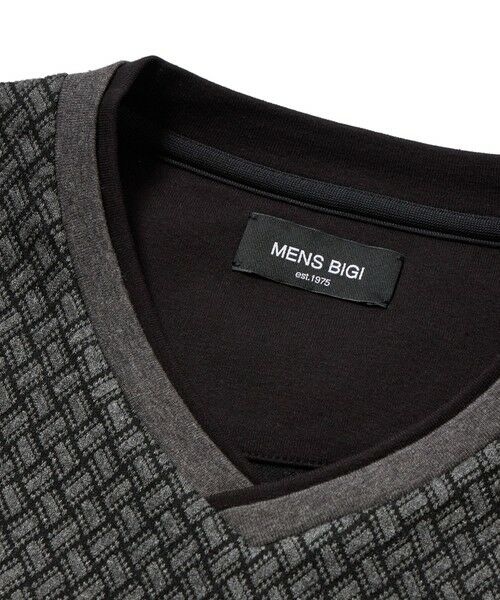 MEN'S BIGI / メンズビギ Tシャツ | フクレジャカードVネックカットソー | 詳細11