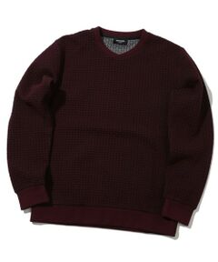 MEN'S BIGI / メンズビギ Tシャツ | 格子柄フクレジャカードカットソー