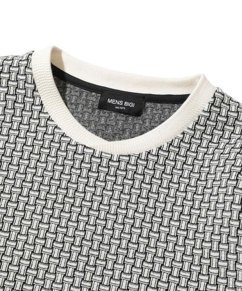 MEN'S BIGI / メンズビギ Tシャツ | 格子柄フクレジャカードカットソー | 詳細3
