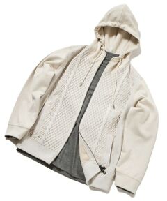 MEN'S BIGI / メンズビギ スウェット | ニットコンビパーカ