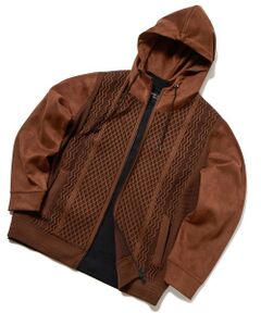 MEN'S BIGI / メンズビギ スウェット | ニットコンビパーカ