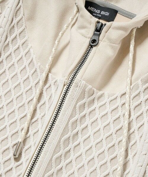 MEN'S BIGI / メンズビギ スウェット | ニットコンビパーカ | 詳細7
