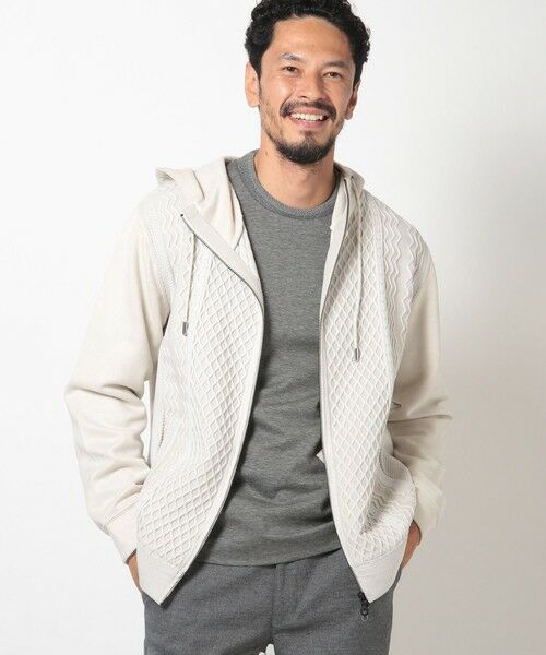 MEN'S BIGI / メンズビギ スウェット | ニットコンビパーカ | 詳細2