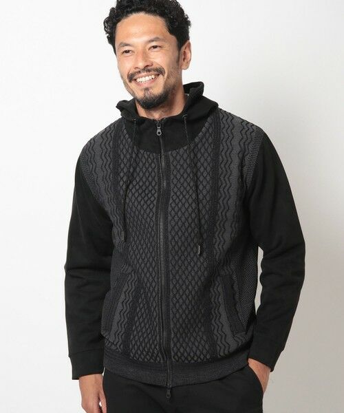 MEN'S BIGI / メンズビギ スウェット | ニットコンビパーカ | 詳細13