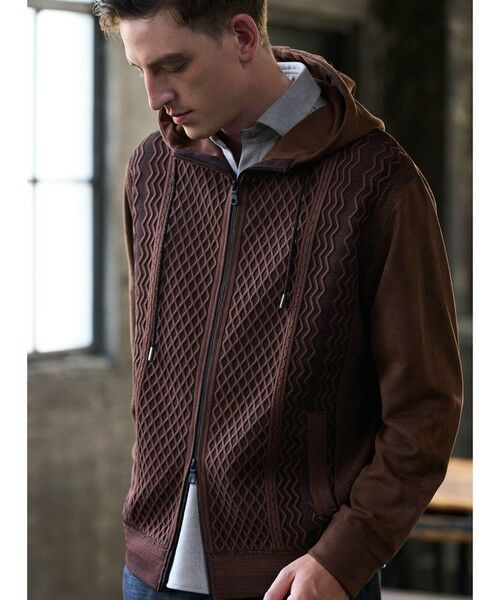 MEN'S BIGI / メンズビギ スウェット | ニットコンビパーカ | 詳細18