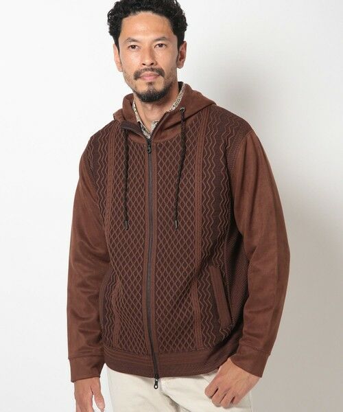 MEN'S BIGI / メンズビギ スウェット | ニットコンビパーカ | 詳細15