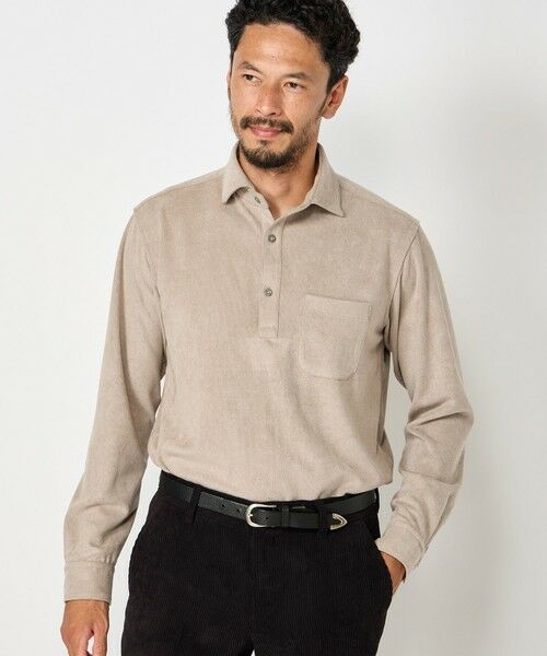 MEN'S BIGI / メンズビギ ポロシャツ | ピケスエードカットシャツ | 詳細1