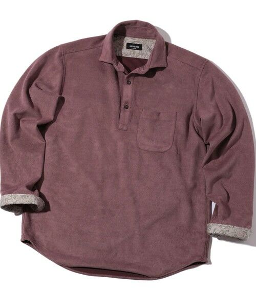 MEN'S BIGI / メンズビギ ポロシャツ | ピケスエードカットシャツ（パープル）