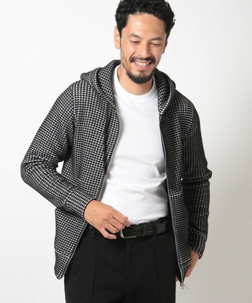 MEN'S BIGI / メンズビギ スウェット | 【Seagreen/シーグリーン】ビッグワッフルパーカ | 詳細4