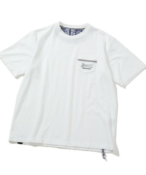 MEN'S BIGI / メンズビギ Tシャツ | 【DENHAM/デンハム】オーガニック ミニパイルポケットＴシャツ（ホワイト）