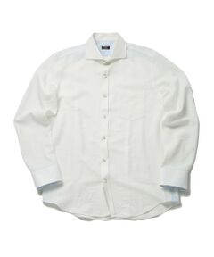 MEN'S BIGI / メンズビギ シャツ・ブラウス | メランジポリエステルホリゾンタルカラーシャツ