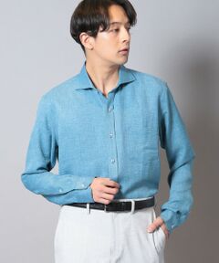 MEN'S BIGI / メンズビギ シャツ・ブラウス | メランジポリエステルホリゾンタルカラーシャツ