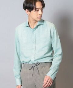 MEN'S BIGI / メンズビギ シャツ・ブラウス | メランジポリエステルホリゾンタルカラーシャツ