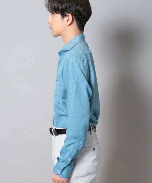 MEN'S BIGI / メンズビギ シャツ・ブラウス | メランジポリエステルホリゾンタルカラーシャツ | 詳細9