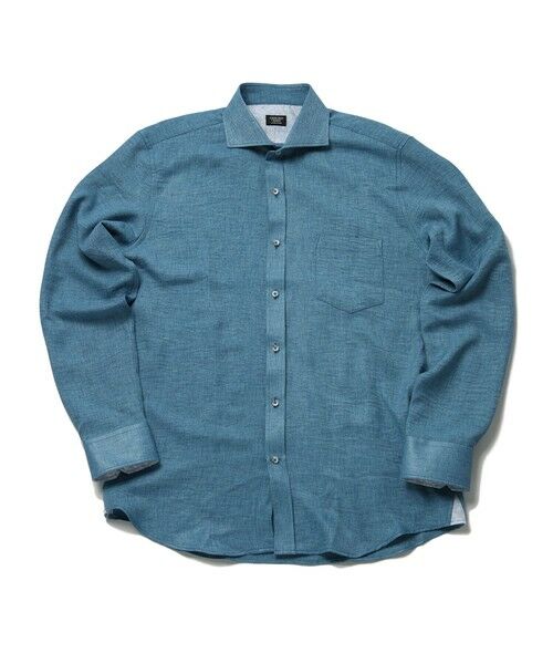 MEN'S BIGI / メンズビギ シャツ・ブラウス | メランジポリエステルホリゾンタルカラーシャツ | 詳細12