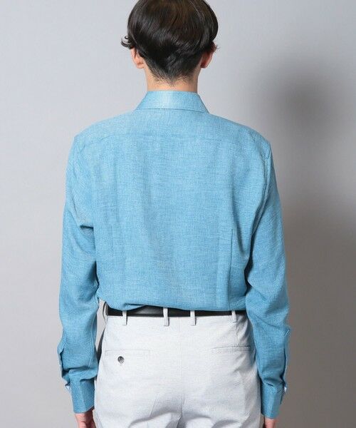 MEN'S BIGI / メンズビギ シャツ・ブラウス | メランジポリエステルホリゾンタルカラーシャツ | 詳細10